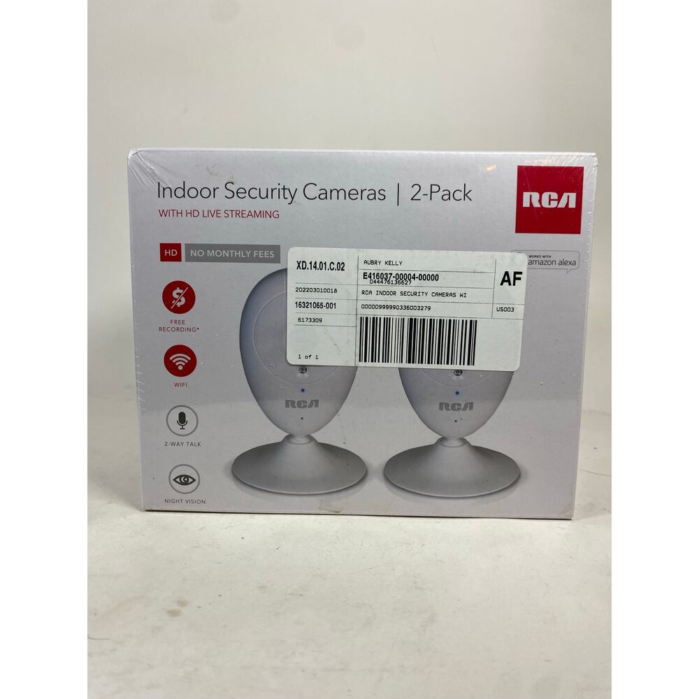 RCA Indoor Security Camera 2 Pack Model HSWIFIX1A2PK